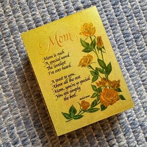 Hersheypark I Mom Poem + Roses Wood Box